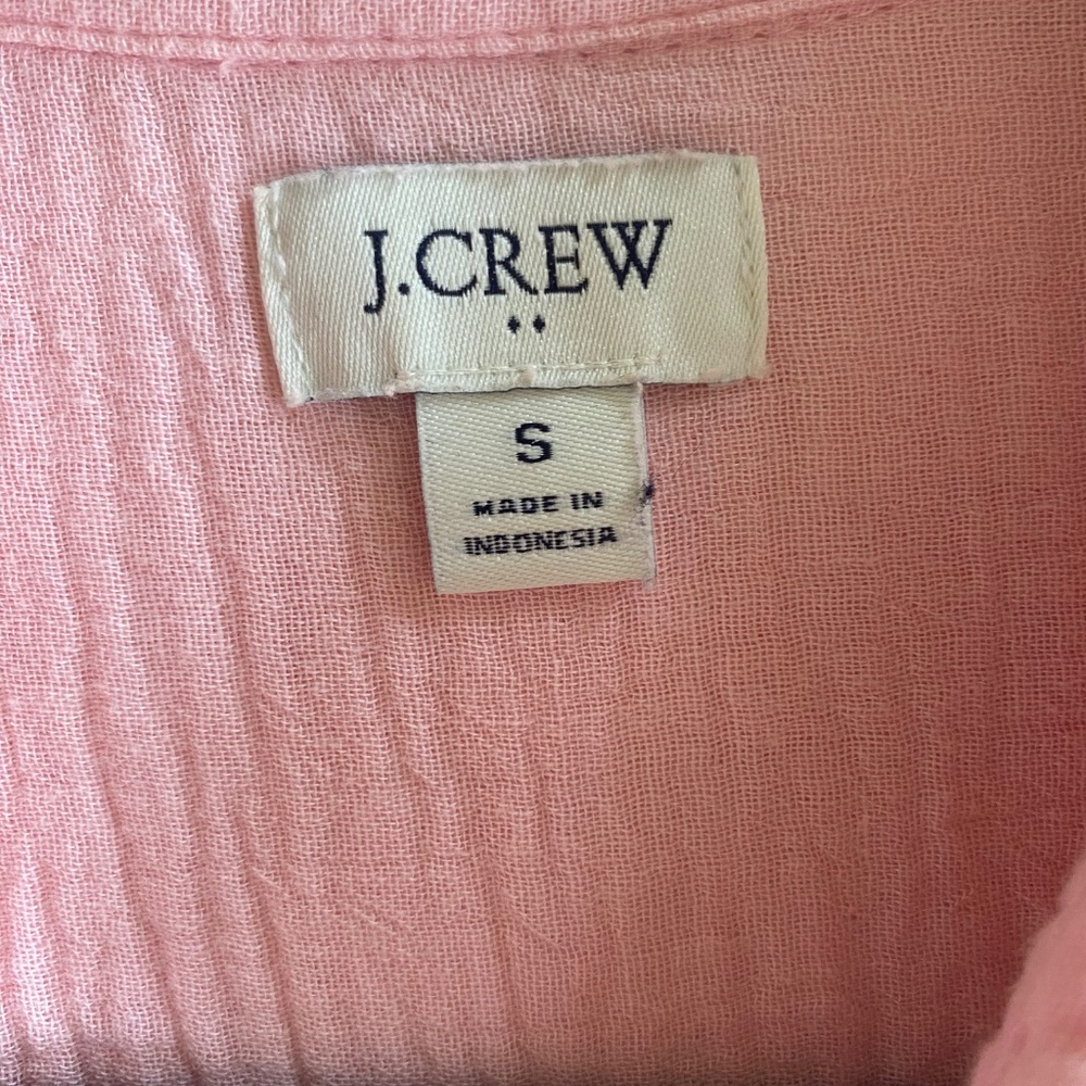 J Crew Rose Pink Long Sleeve Button Up Top Size Small - Picture 8 of 11